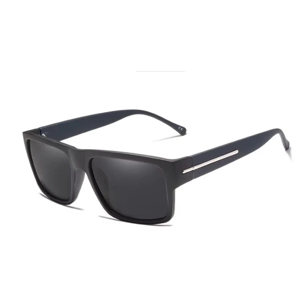Mens Rectangular Sunglasses‎ Polarized Driving Fishing Shades Black Outdoor Work